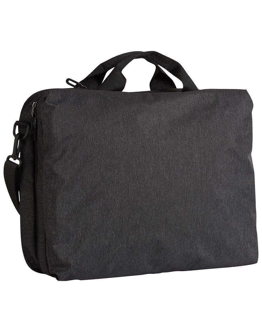 Winning Spirit Leyton Utility Heather Laptop Bag B5005 Active Wear Winning Spirit Marl Black 30cmx41.5cmx12cm